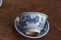 Qinghua Double Happiness 40mL Teacup and Saucer