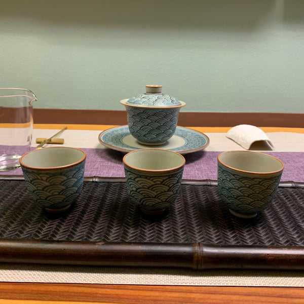 Qinghua Gaiwan with Plate