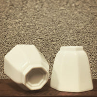 White Porcelain Octagonal Tea Cups