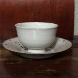 White pitted glaze saucer (coaster)