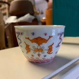 Jingdezhen Handpainted Vintage-style Tea Cups, 60mL